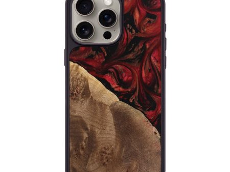 iPhone 15 Pro Max Wood Phone Case - Brittan (Red, 737787) For Cheap