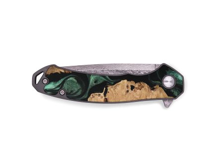 EDC Wood Pocket Knife - Ailee (Green, 737089) Hot on Sale