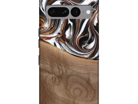 Pixel 7 Pro Wood Live Edge Phone Case - Alina (Black & White, 738824) Cheap