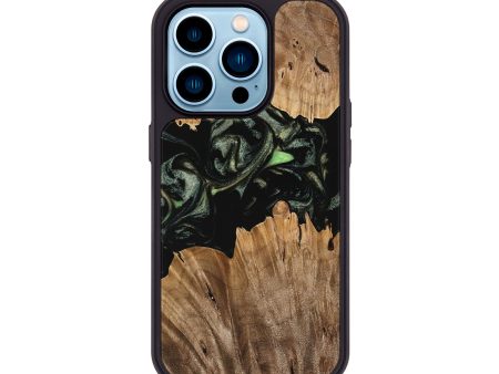 iPhone 14 Pro Wood Phone Case - Olga (Green, 739188) Cheap