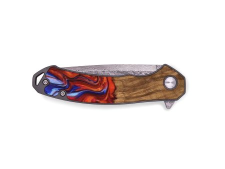 EDC Wood Pocket Knife - Adelle (Fire & Ice, 736777) Cheap