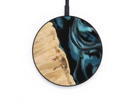 Circle Wood Wireless Charger - Alysha (Blue, 737377) Supply