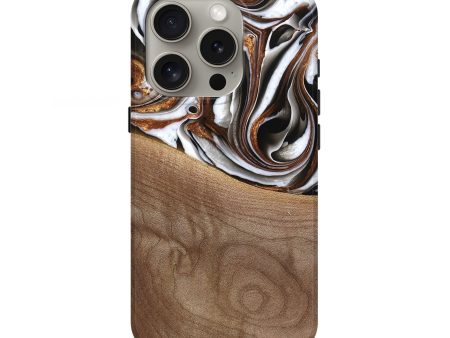 iPhone 16 Pro Wood Live Edge Phone Case - Alina (Black & White, 738824) Online Sale