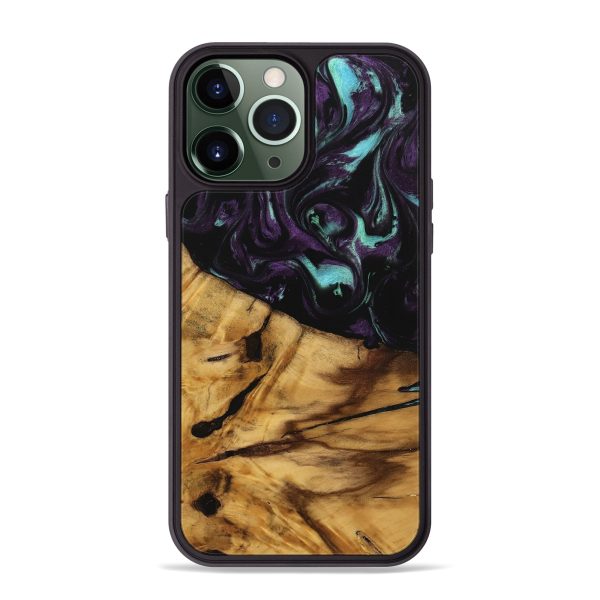 iPhone 13 Pro Max Wood Phone Case - Agneta (Purple, 739955) Discount