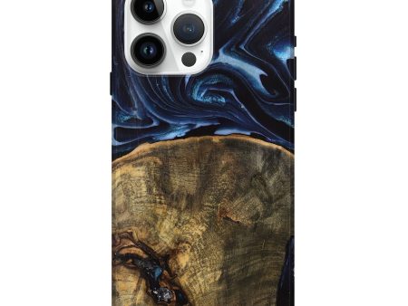 iPhone 15 Pro Max Wood Live Edge Phone Case - Mella (Blue, 738809) Online