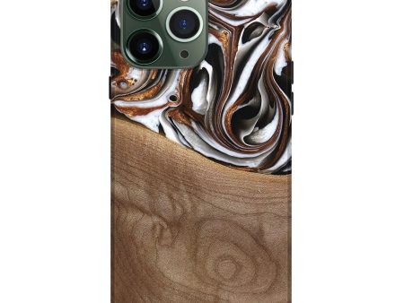 iPhone 13 Pro Max Wood Live Edge Phone Case - Alina (Black & White, 738824) Online Hot Sale