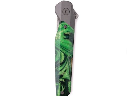 Live Edge ResinArt Pocket Knife - Brent (Green, 737988) Hot on Sale