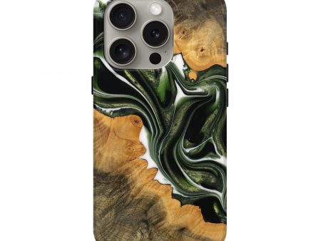 iPhone 16 Pro Wood Live Edge Phone Case - Ardith (Green, 737949) Online Hot Sale