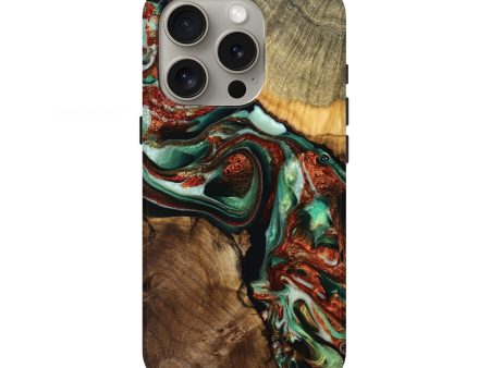 iPhone 16 Pro Wood Live Edge Phone Case - Afke (Green, 738812) For Discount