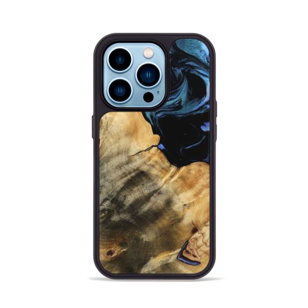 iPhone 14 Pro Wood Phone Case - Rejean (Blue, 739777) For Cheap