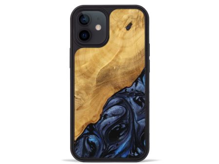 iPhone 12 mini Wood Phone Case - Emran (Blue, 737760) Online Sale