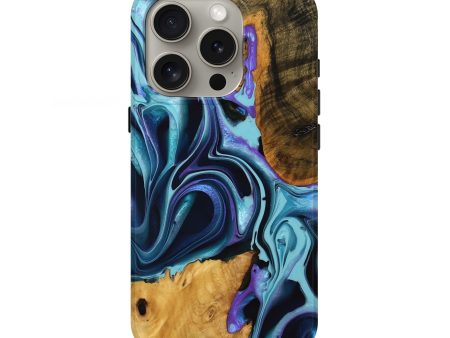 iPhone 16 Pro Wood Live Edge Phone Case - Deloria (Purple, 738058) For Discount