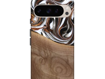 Pixel 9 Pro Wood Live Edge Phone Case - Alina (Black & White, 738824) Online