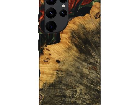 Galaxy S22 Ultra Wood Live Edge Phone Case - Zino (Green, 737955) Online Sale