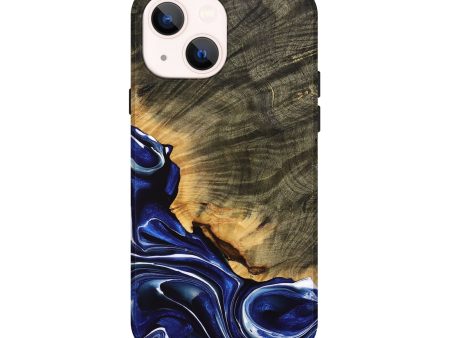 iPhone 14 Wood Live Edge Phone Case - Jaylyn (Blue, 736535) Discount