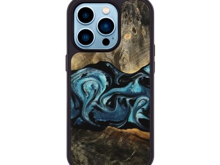 iPhone 14 Pro Wood Phone Case - Keenan (Blue, 739172) Sale