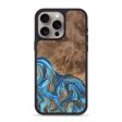 iPhone 15 Pro Max Wood Phone Case - Annick (Teal & Gold, 738943) Sale