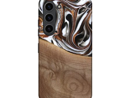 Galaxy S23 Wood Live Edge Phone Case - Alina (Black & White, 738824) Cheap