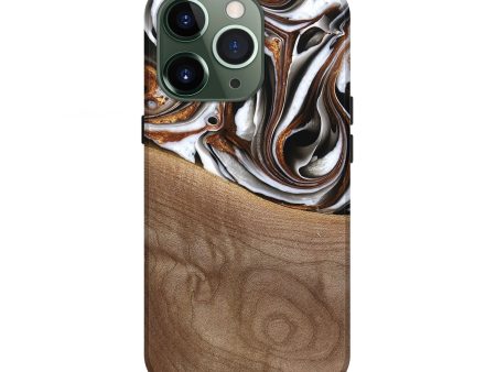 iPhone 13 Pro Wood Live Edge Phone Case - Alina (Black & White, 738824) Online Hot Sale