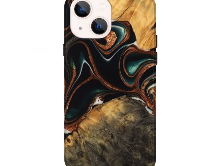 iPhone 13 Wood Live Edge Phone Case - Amya (Green, 738071) Supply