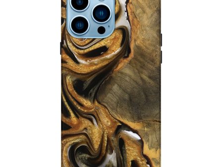 iPhone 14 Pro Max Wood Live Edge Phone Case - Glynda (Black & White, 736525) Online now