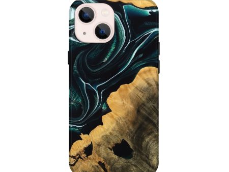 iPhone 13 mini Wood Live Edge Phone Case - Laney (Green, 737934) Online