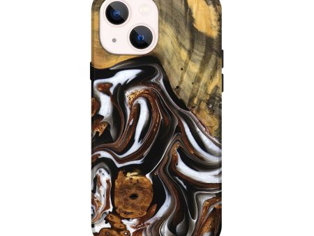 iPhone 14 Wood Live Edge Phone Case - Allix (Black & White, 738823) Online now