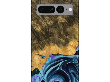 Pixel 7 Pro Wood Live Edge Phone Case - Justine (Blue, 738053) Fashion