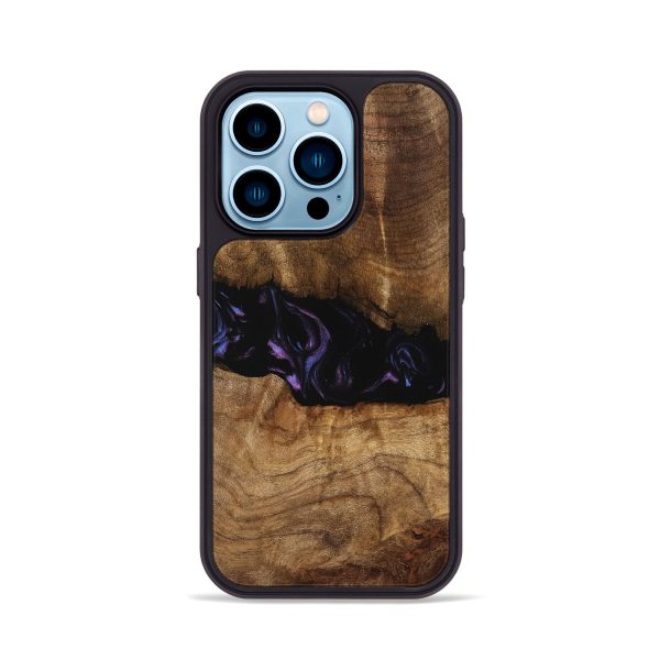 iPhone 14 Pro Wood Phone Case - Bernice (Purple, 739824) Supply