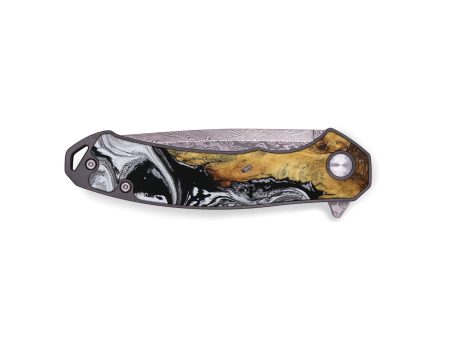 EDC Wood Pocket Knife - Amerigo (Black & White, 737826) Sale