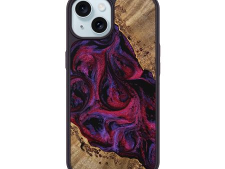 iPhone 15 Wood Phone Case - Aurie (Red, 737791) Hot on Sale