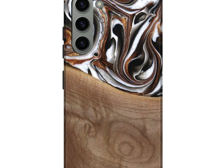 Galaxy S23 Plus Wood Live Edge Phone Case - Alina (Black & White, 738824) Online