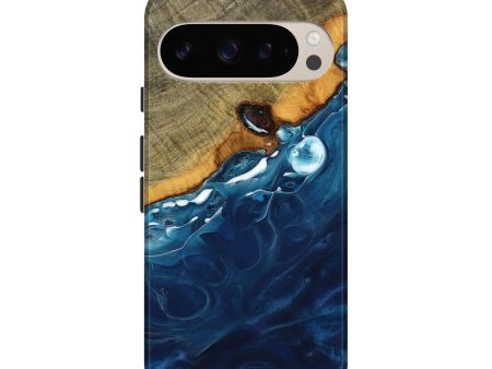 Pixel 9 Pro Wood Live Edge Phone Case - Elwood (Blue, 737683) Supply