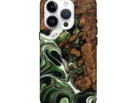 iPhone 15 Pro Wood Live Edge Phone Case - Skippy (Green, 737936) Online Hot Sale