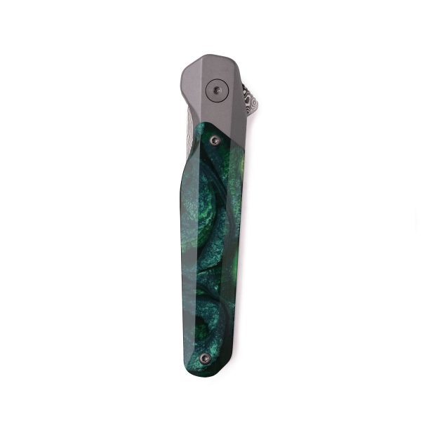 Live Edge ResinArt Pocket Knife - Madilyn (Green, 737989) Discount