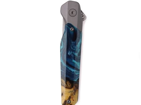 Live Edge Wood Pocket Knife - Adele (Blue, 737976) Online now