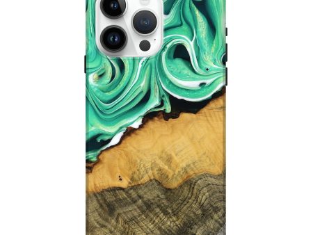 iPhone 15 Pro Max Wood Live Edge Phone Case - Liliana (Green, 737948) Sale